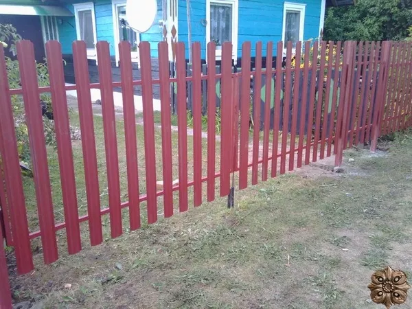  Продам забор из металлического штакетника 2